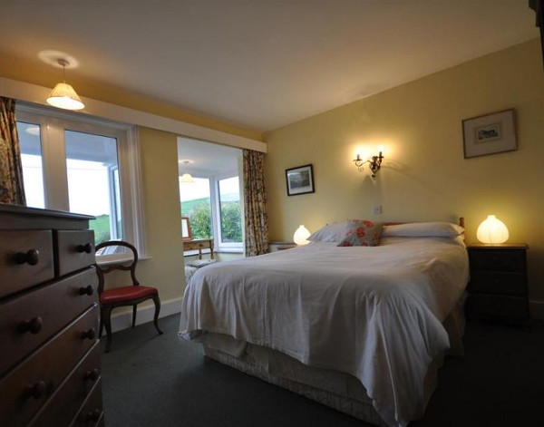 One of the bedrooms at Advantage Point in West Lulworth, Dorset