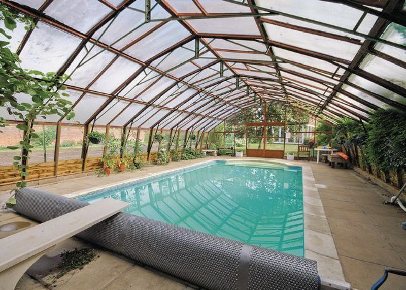 Indoor swimming pool at Brockford Railway Sidings