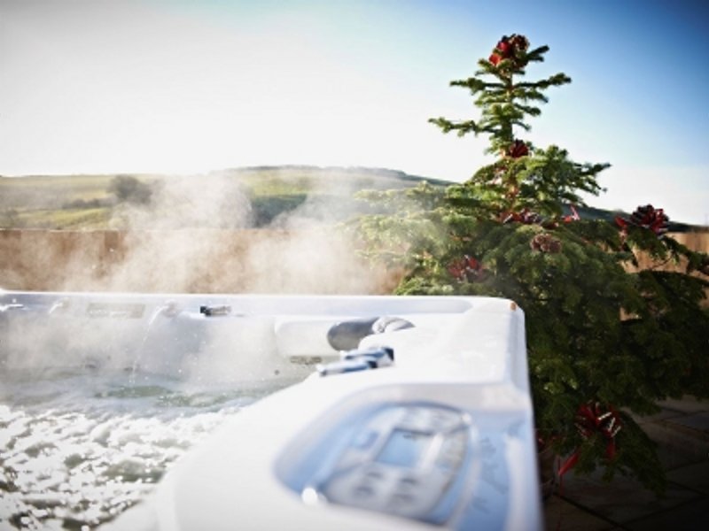 Take in the views from your hot tub at Forda Hill Farm in Croyde