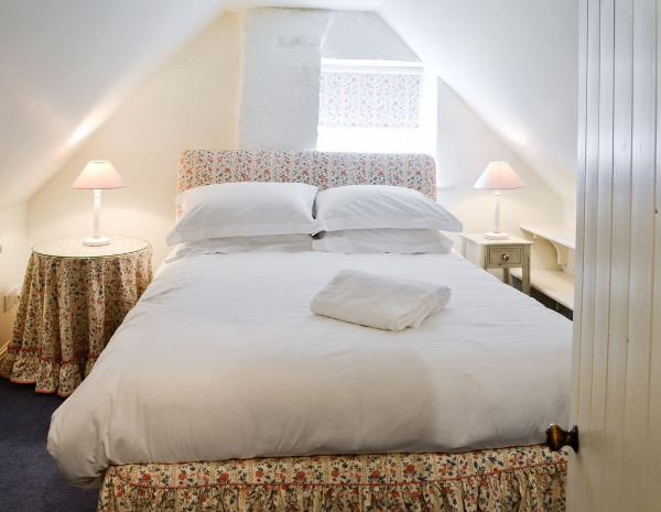 One of the bedrooms at Swiss Cottage in Rievaulx, Helmsley