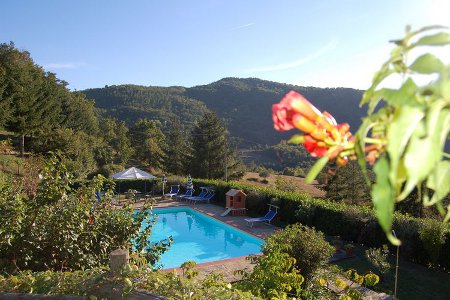 The swimming pool at Teverina, Pergo