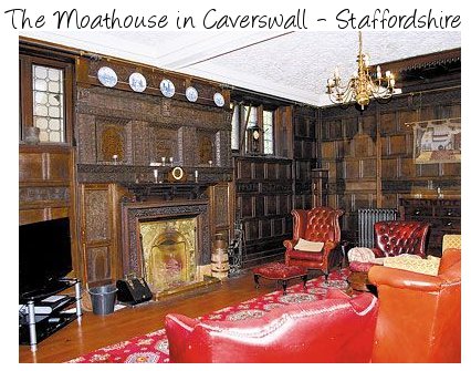 The Moathouse is in the grounds of Caverswall Castle near Caverswall, Staffordshire