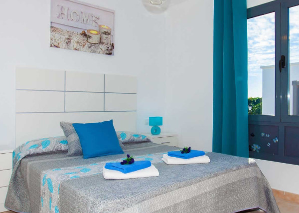 A double bedroom in Villa Mia, Lanzarote